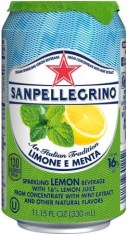 SanPellegrino Sparkling Limone E Menta Lemon and Mint 330 ml Can FR